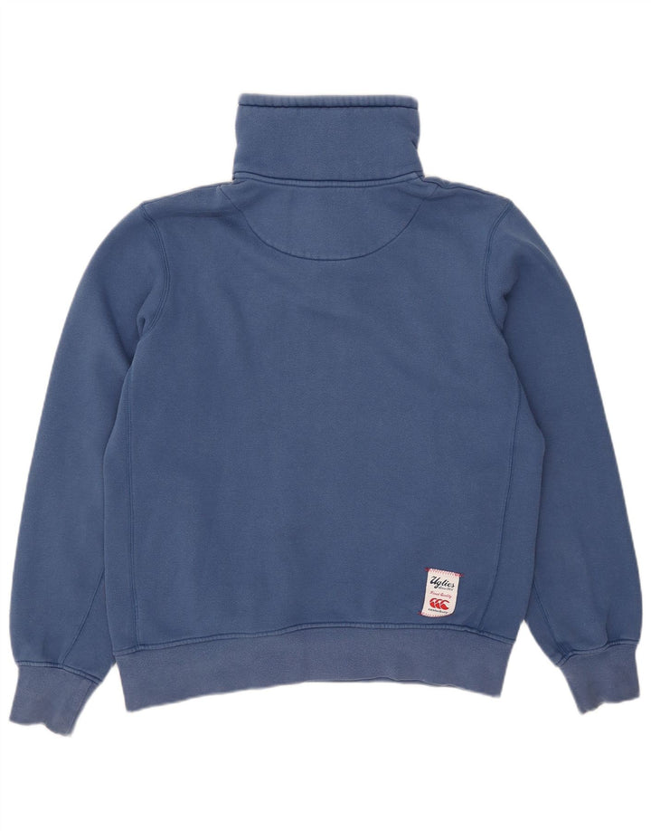 Canterbury Sweat-Shirt Col Boutonné Homme Bleu Moyen Coton