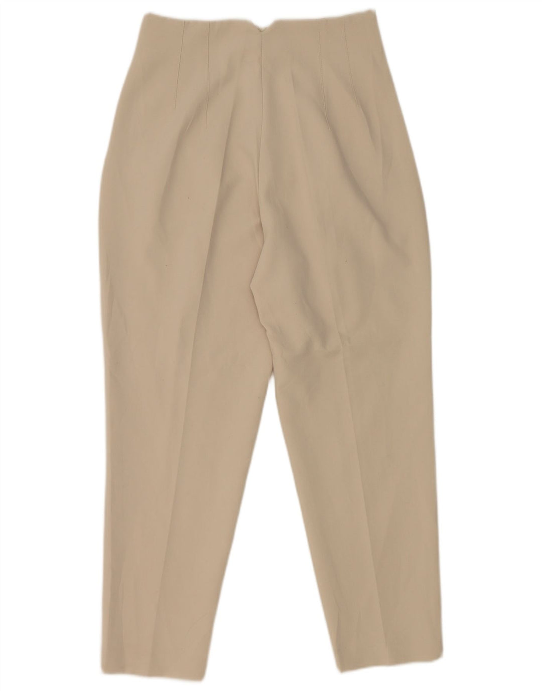 Zara Pantalon de costume fuselé pour femme Medium W28 L26 Polyester blanc cassé
