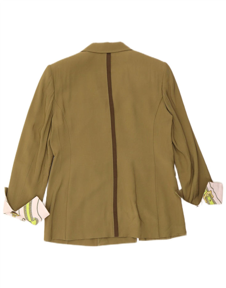 Anna Molinari Veste blazer double boutonnage pour femme UK 10 Small Kaki