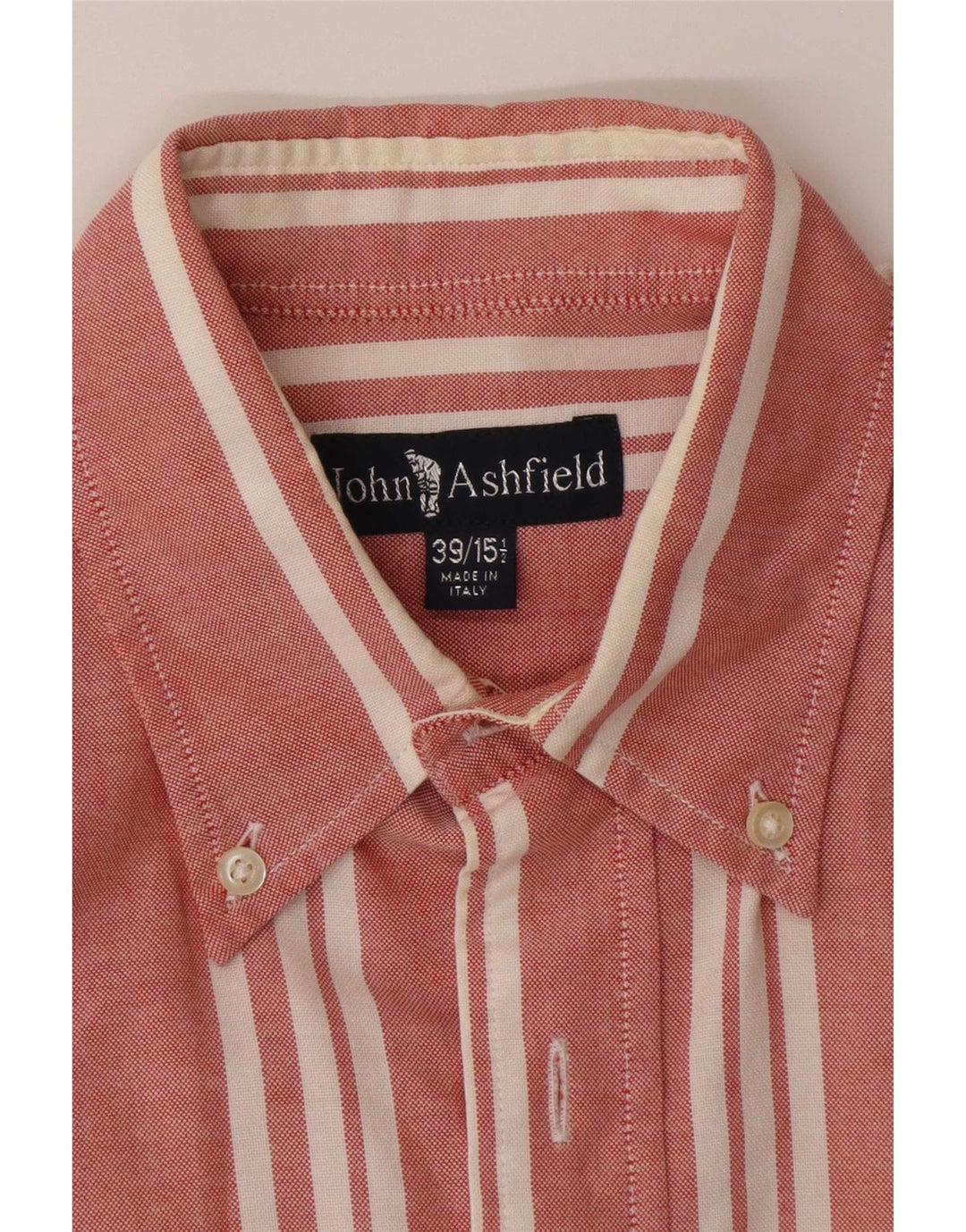 John Ashfield Chemise homme Taille 39 15 1/2 Rayé rouge moyen