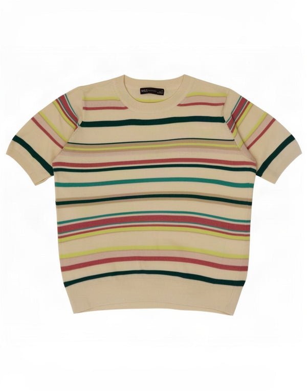 Marks & Spencer Pull ras du cou pour femme UK 12 Medium Multicolore