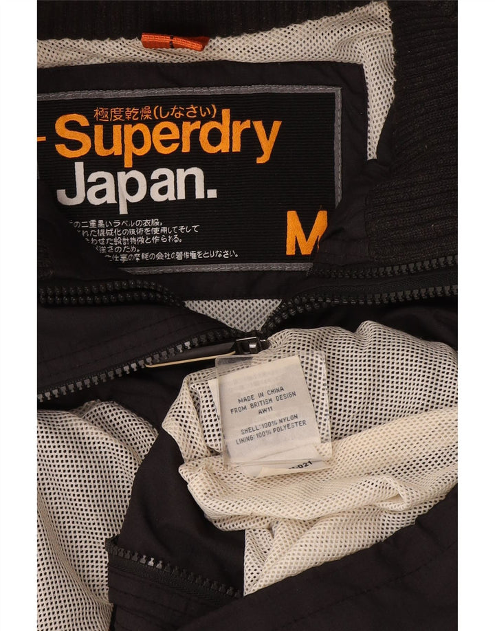 Superdry Veste de Pluie Femme UK 14 Nylon Gris Moyen