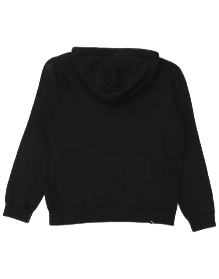 PUMA Pull à capuche graphique pour hommes, petit, en coton noir