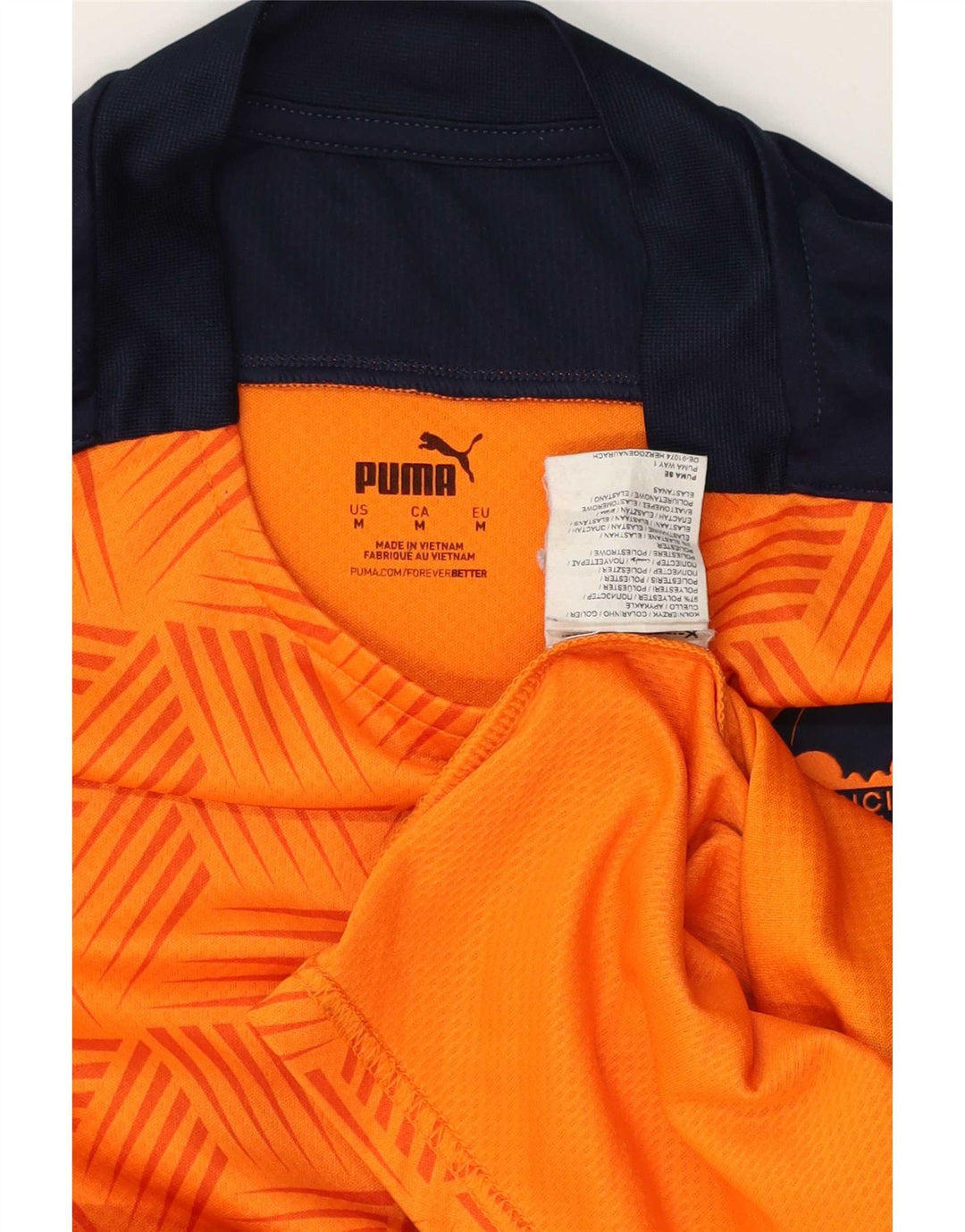 Puma Tee-Shirt Valencia Homme Orange Colorblock Polyester