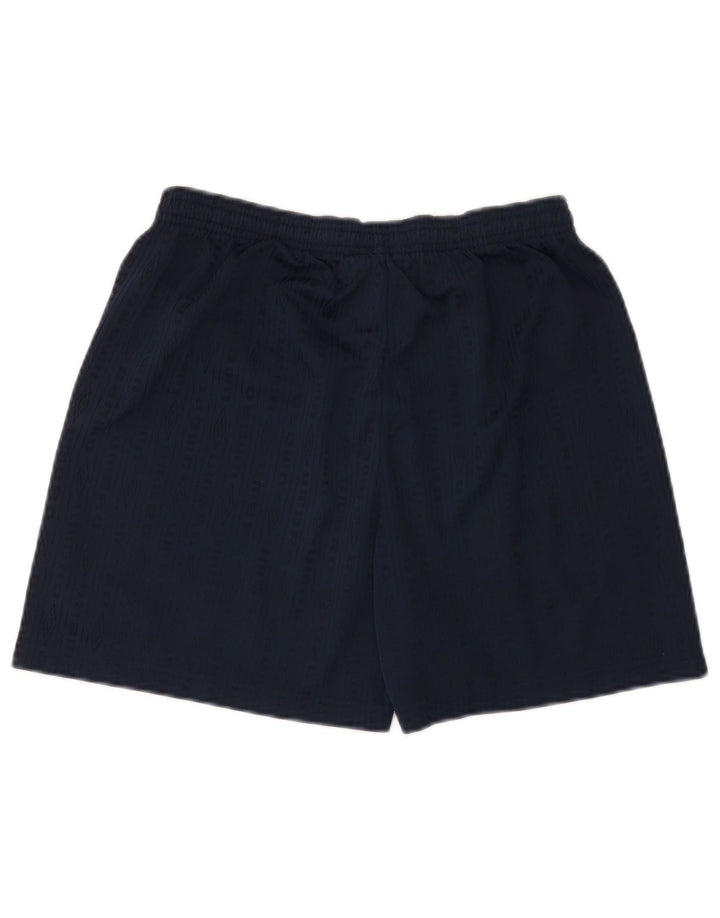 Umbro Short de Sport Graphique Homme Bleu Marine Rayé Moyen Polyester