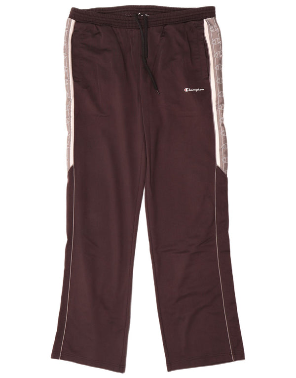 Champion Pantalon de Survêtement Graphique Homme Large Noir Polyester Colorblock