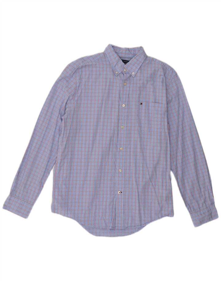 Tommy Hilfiger Chemise Homme Grand Carreau Bleu Coton