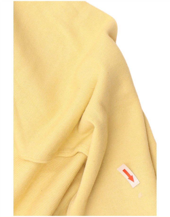 vintage Mens V-Col Jumper Pull Grande Laine Vierge Jaune