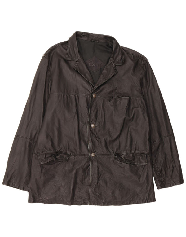 Bizzarro Veste Blazer 3 Boutons Homme IT 54 2XL Cuir Noir