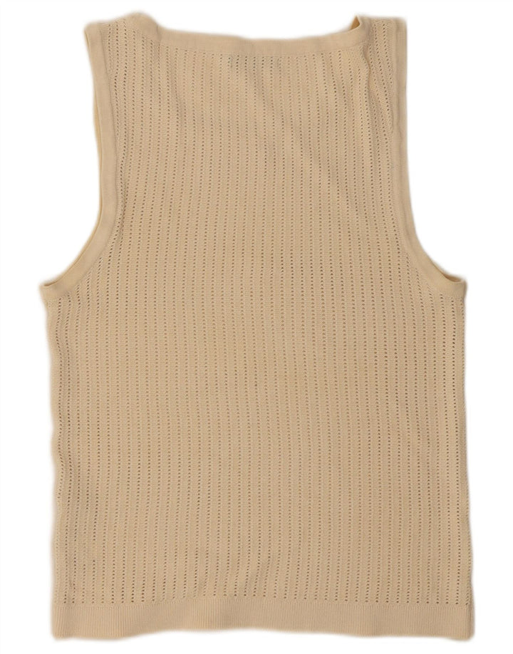 Zara Femme Débardeur UK 14 Large Beige Viscose