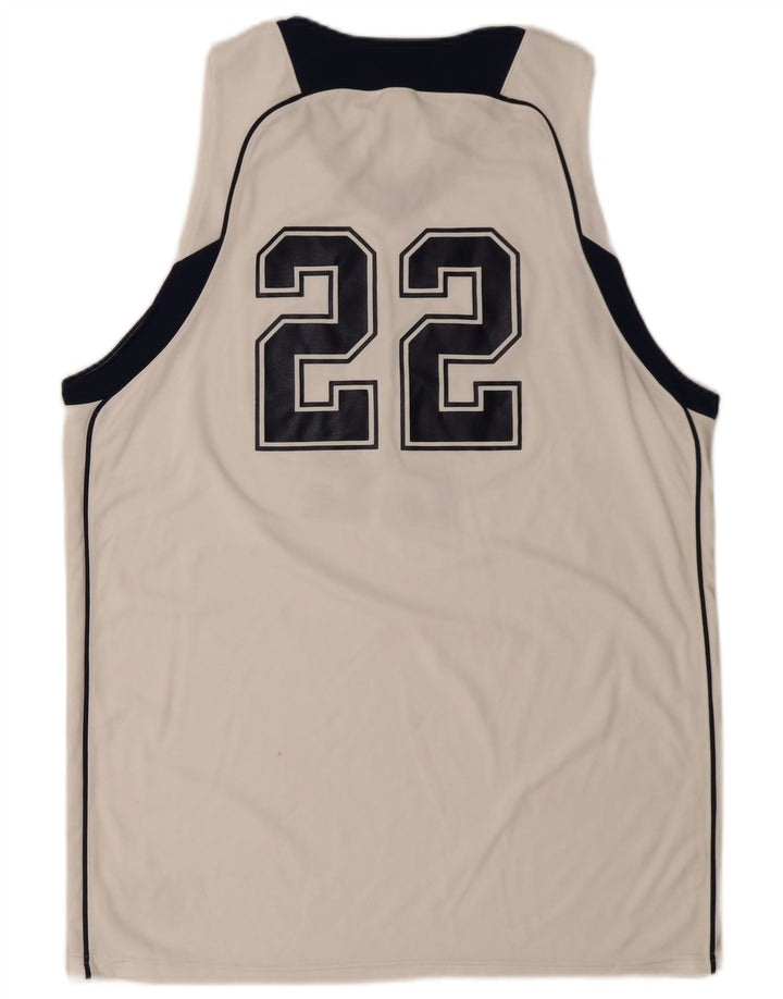 Russell Athletic Débardeur graphique pour homme Large Blanc Colorblock Polyester