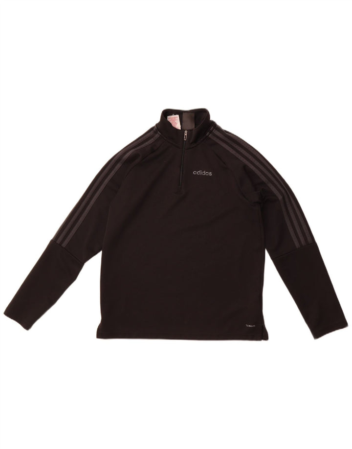 Adidas Haut de survêtement Climalite Zip Neck pour garçon 13-14 ans Noir