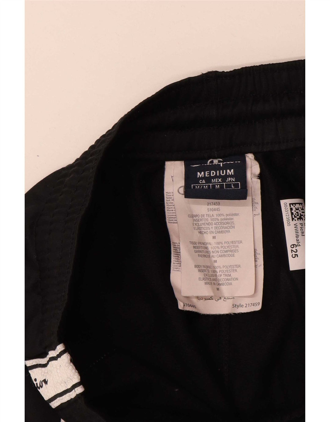 Champion Pantalon De Survêtement Graphique Homme Noir Moyen Polyester Colorblock