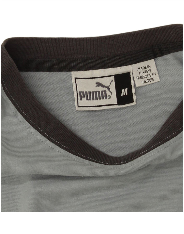 Puma T-shirt graphique pour femme UK 14 Bleu moyen Colourblock