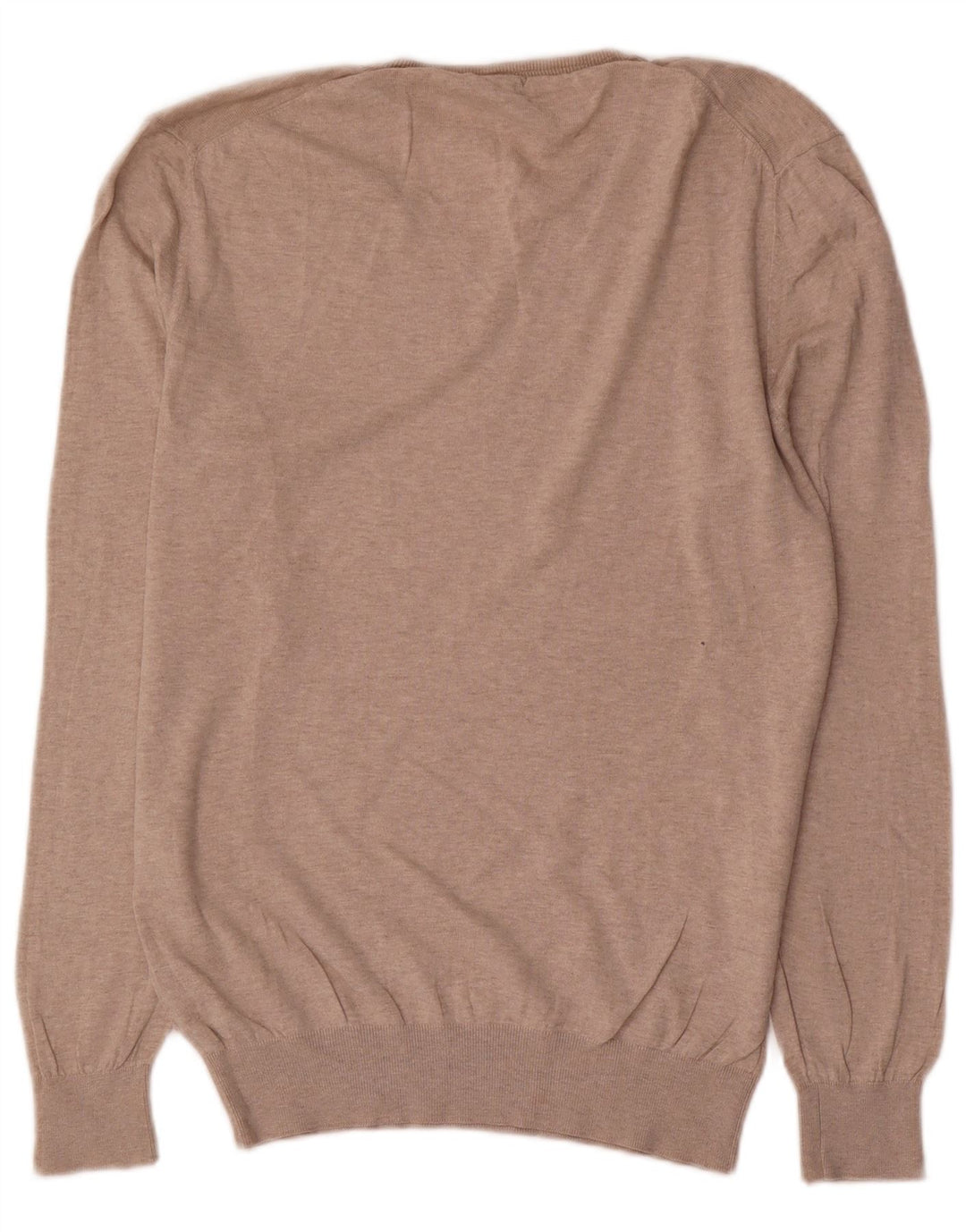 Massimo Dutti Pull col V pour homme en coton beige Large