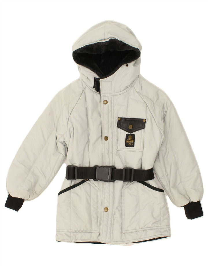 REFRIGIWEAR Boys Hooded Raincoat 5-6 Years White Polyamide Vintage Refrigiwear and Second-Hand Refrigiwear from Messina Hembry 