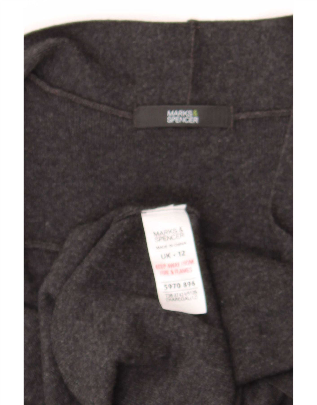 Marks & Spencer Pull cardigan sans manches pour femme UK 12 Gris moyen