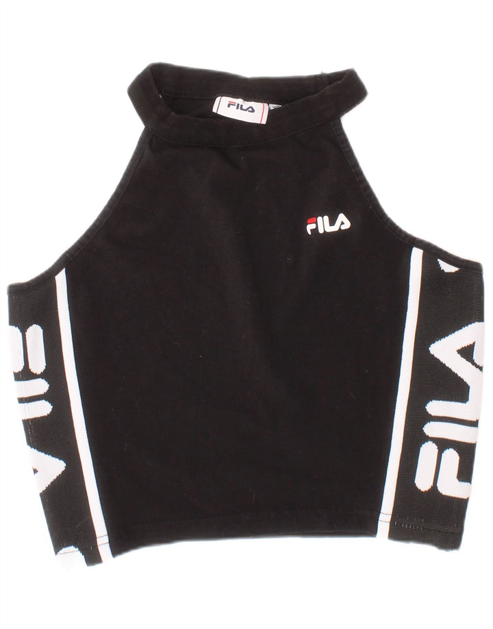 Fila Femme Graphic Crop Top XS Noir Coton