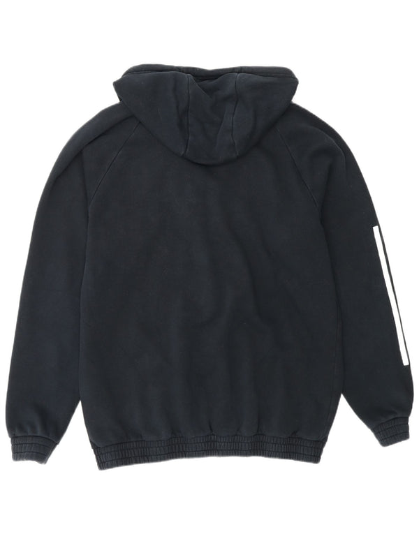 Adidas Pull à capuche zippé pour homme UK 42/44 Grand coton bleu marine