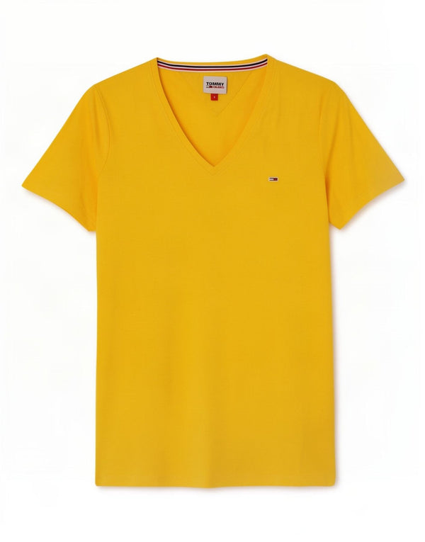 Tommy Hilfiger T-shirt pour femme UK 10 Small Jaune