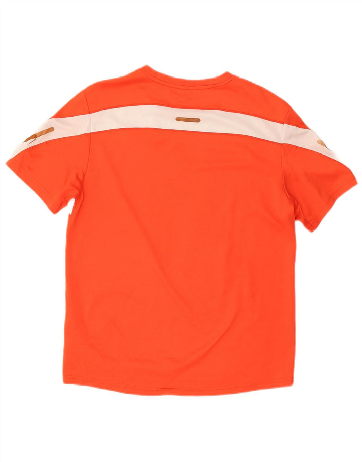 New Balance T-Shirt Homme Haut Orange Colorblock Polyester