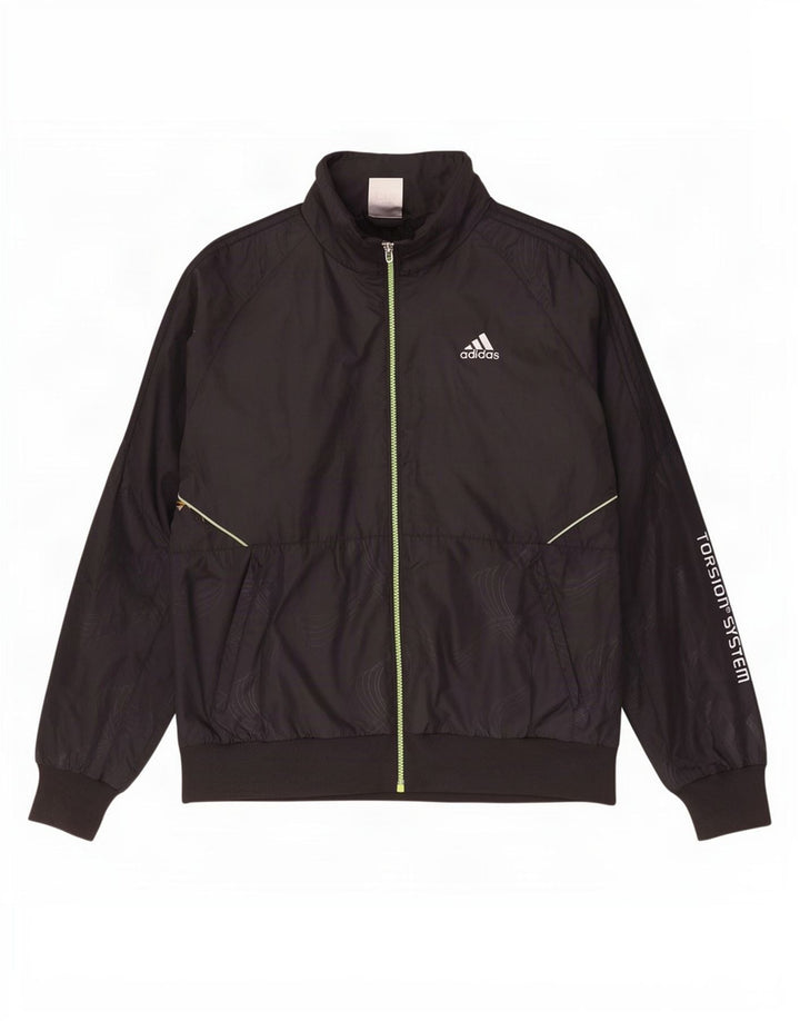 Adidas Veste de survêtement graphique pour homme Noir moyen Polyester