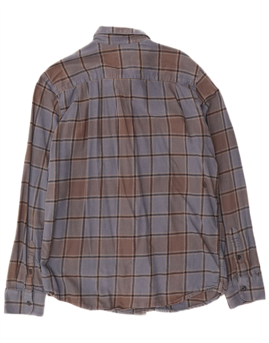 Volcom Chemise en flanelle coupe moderne pour hommes, grand coton à carreaux bleu
