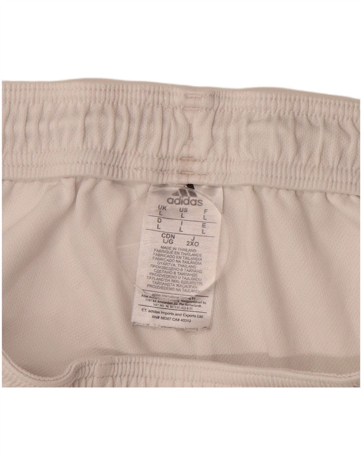 CHAMPION Mens Climalite Sport Shorts Large White Polyester