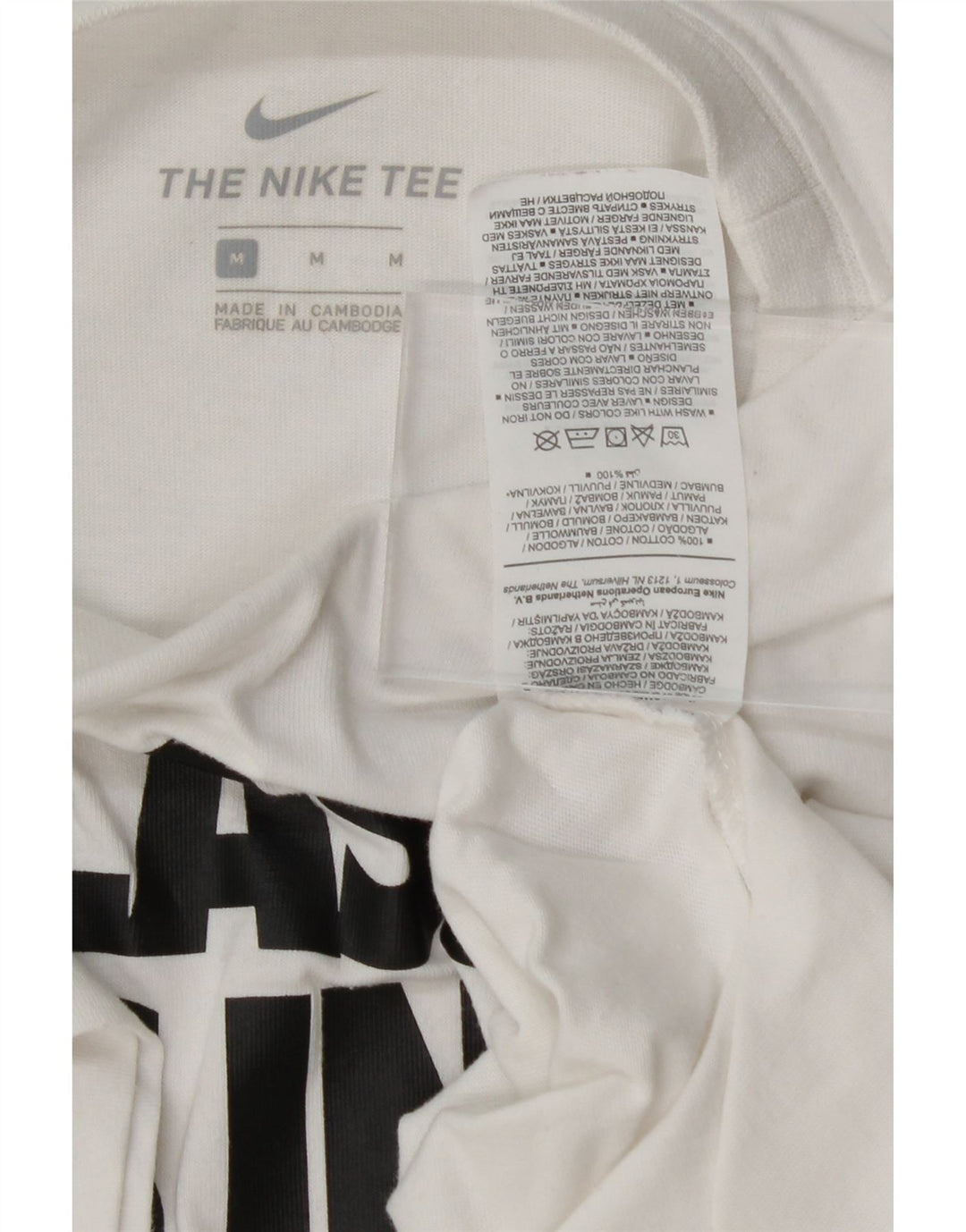 NIKE Womens Graphic T-Shirt Top UK 14 Medium White Cotton Vintage Nike and Second-Hand Nike from Messina Hembry 
