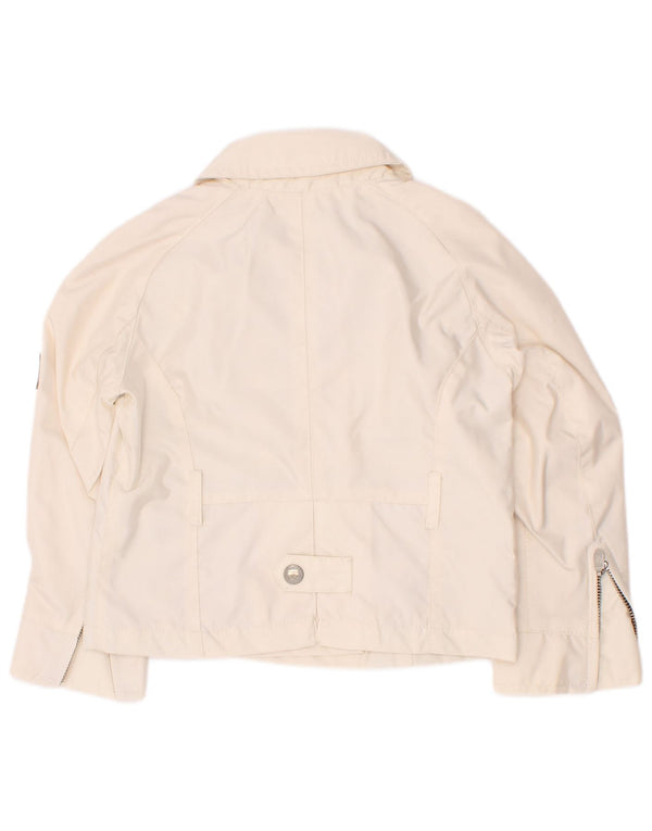 Belstaff Veste bomber pour bébé fille 18-24 mois en nylon blanc cassé