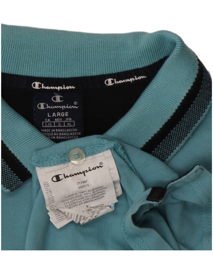 CHAMPION Polo Homme Grand Bleu Coton