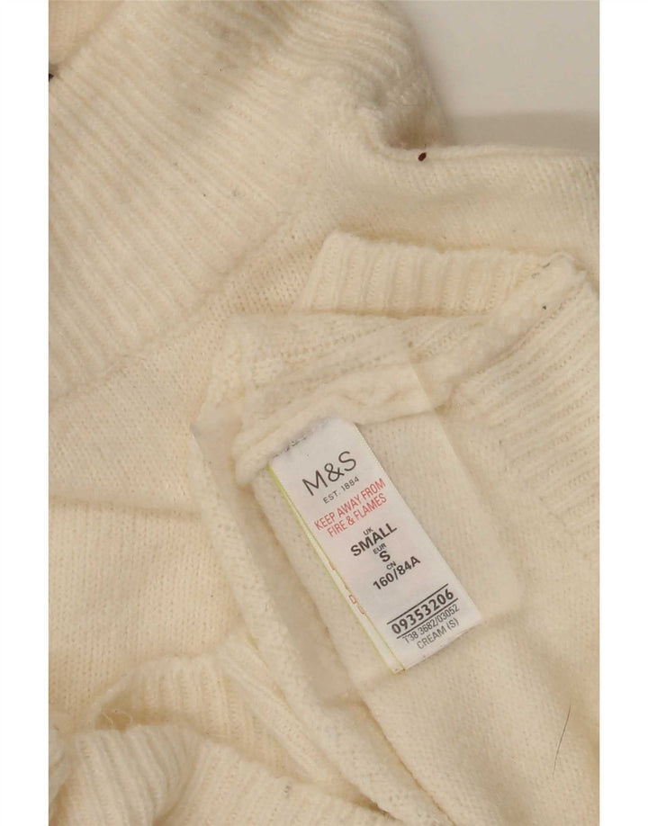Marks & Spencer Pull col roulé pour femme UK 10 Small Beige