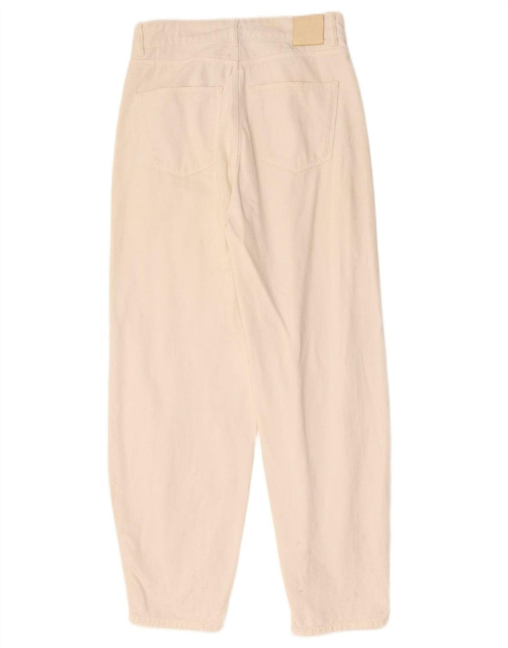 MASSIMO DUTTI Jean fuselé taille haute pour femme EU 36 XS W26 L28 Blanc