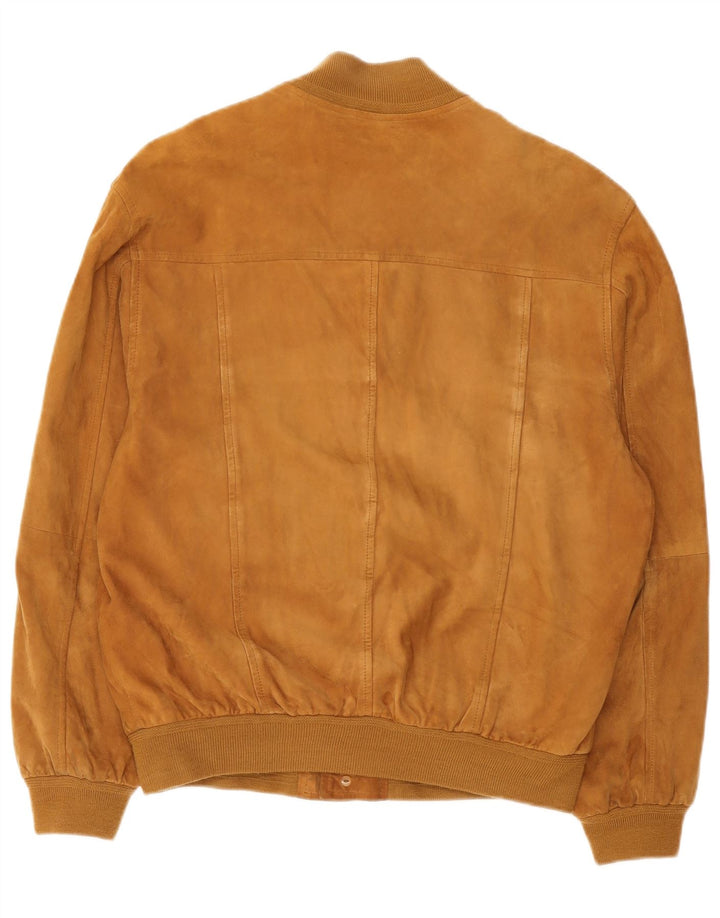 Martin Eden Blouson Bomber En Daim Homme IT 48 Cuir Marron Moyen
