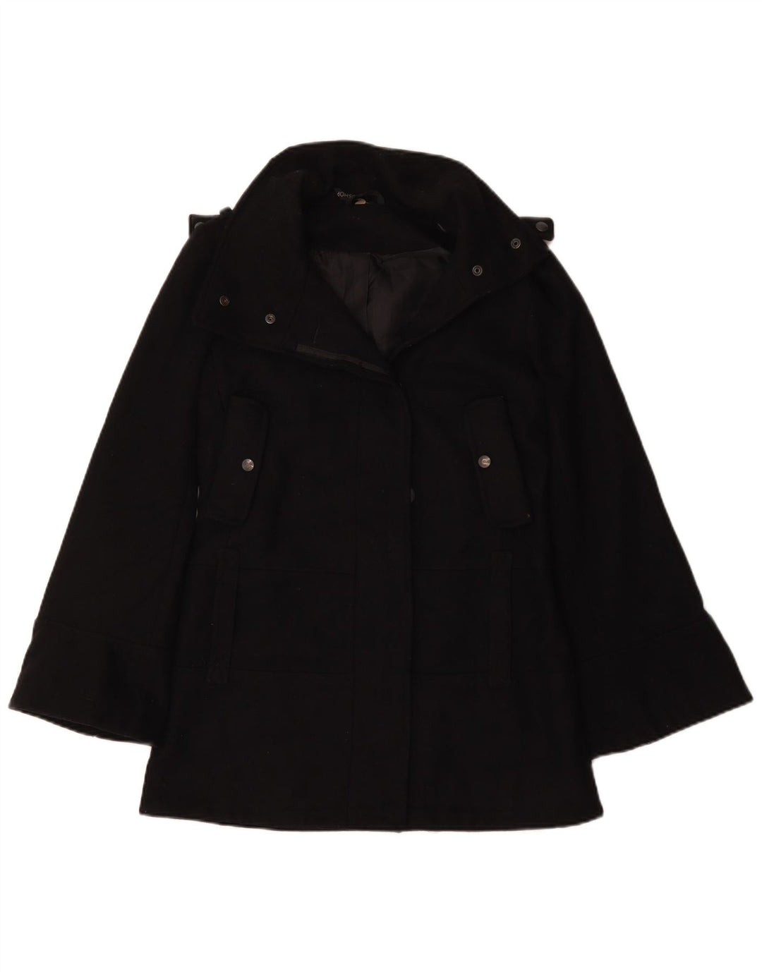 Topshop Caban surdimensionné pour femme UK 6 XS Noir Polyester