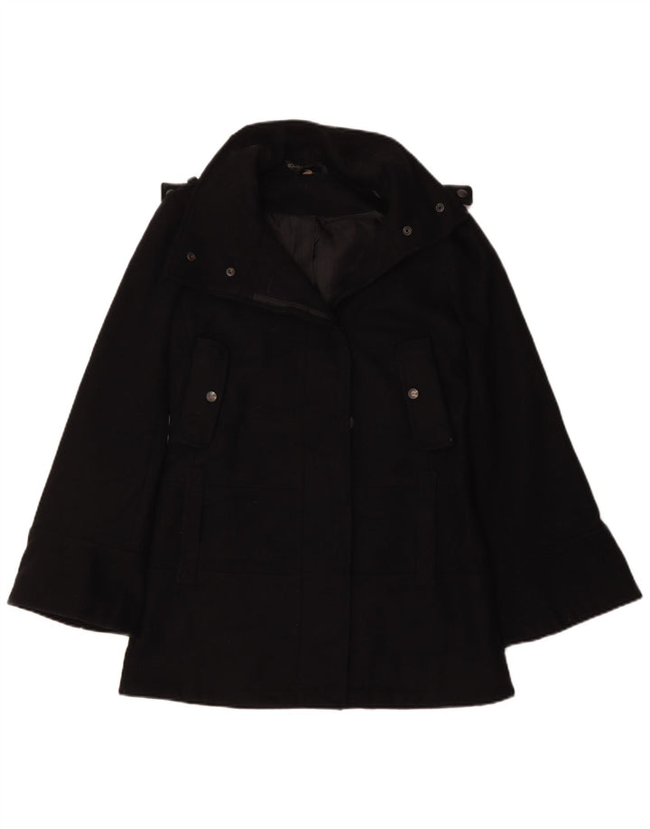 Topshop Caban surdimensionné pour femme UK 6 XS Noir Polyester