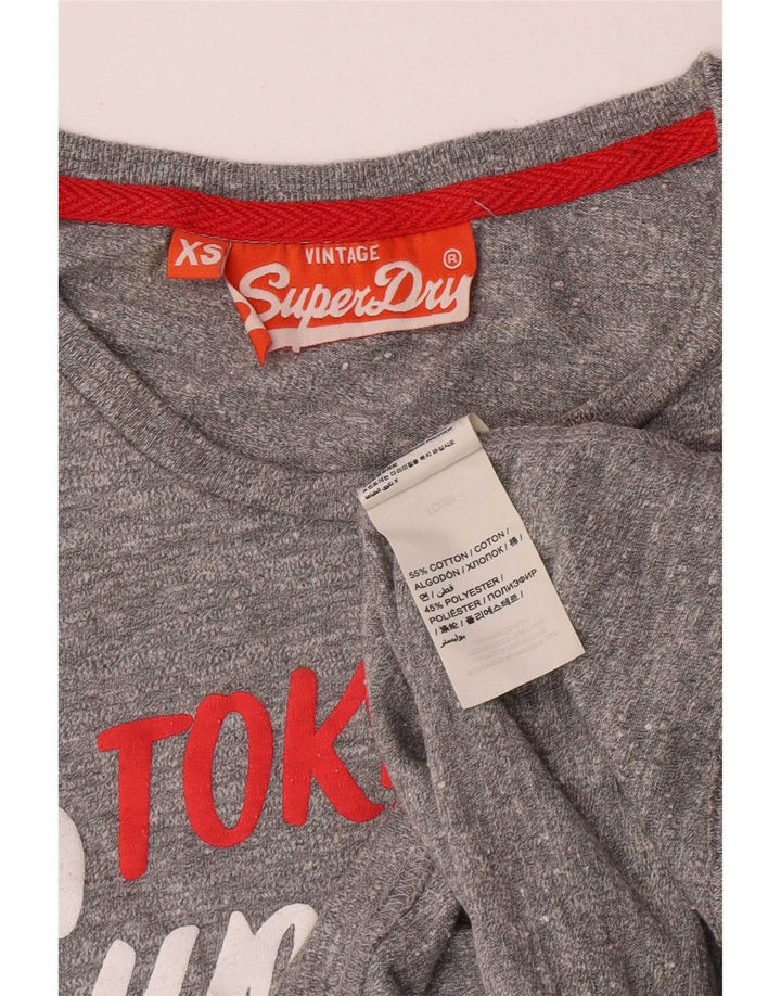 Superdry T-Shirt Regular Graphic Top XS Homme Gris Coton