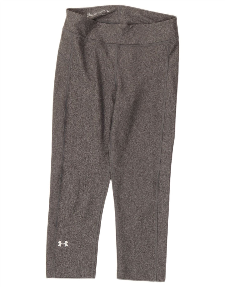 Under Armour Legging Capri Heat Gear Femme UK 8 Petit Gris Polyester