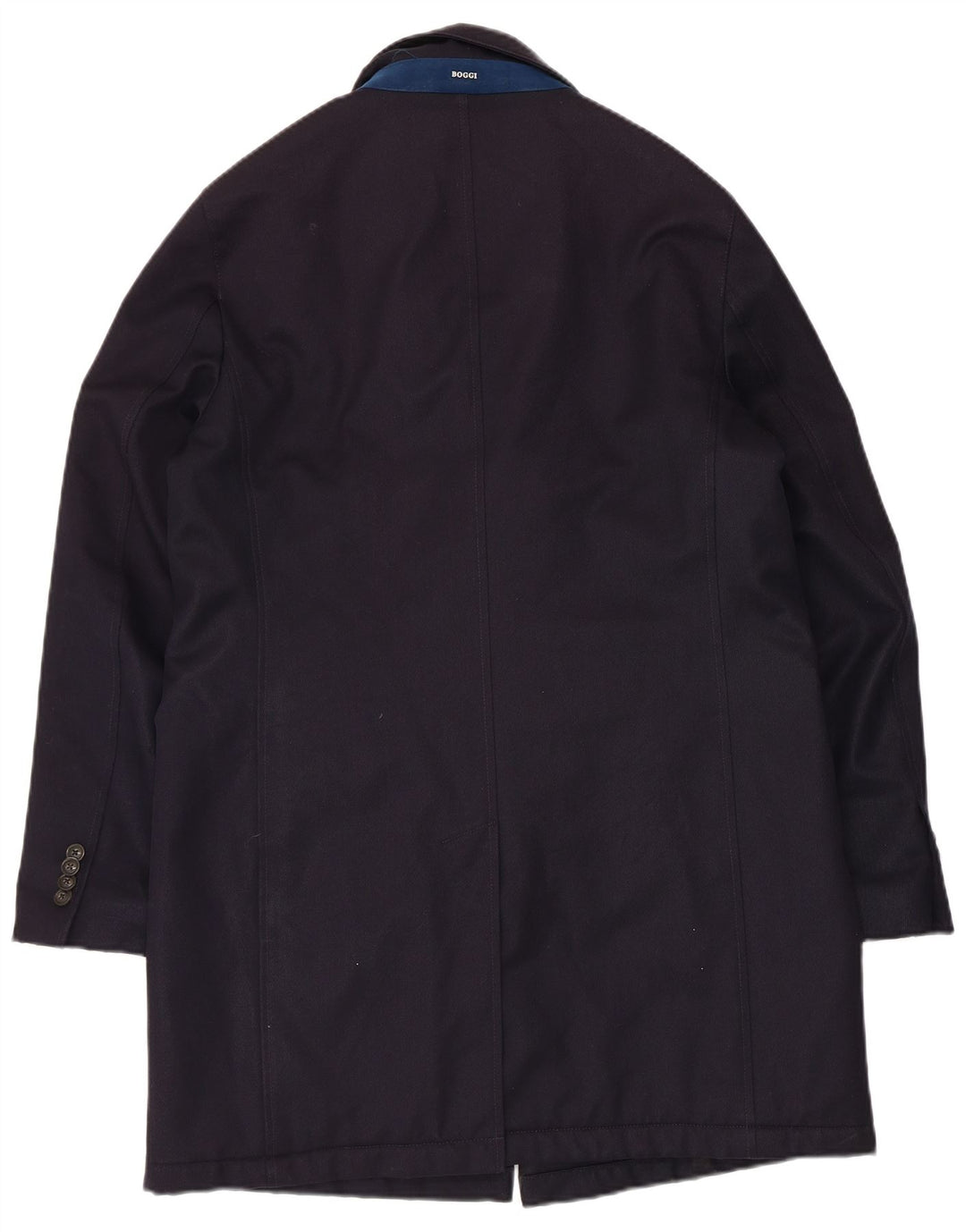 Boggi Pardessus Homme IT 46 Small Bleu Marine Laine
