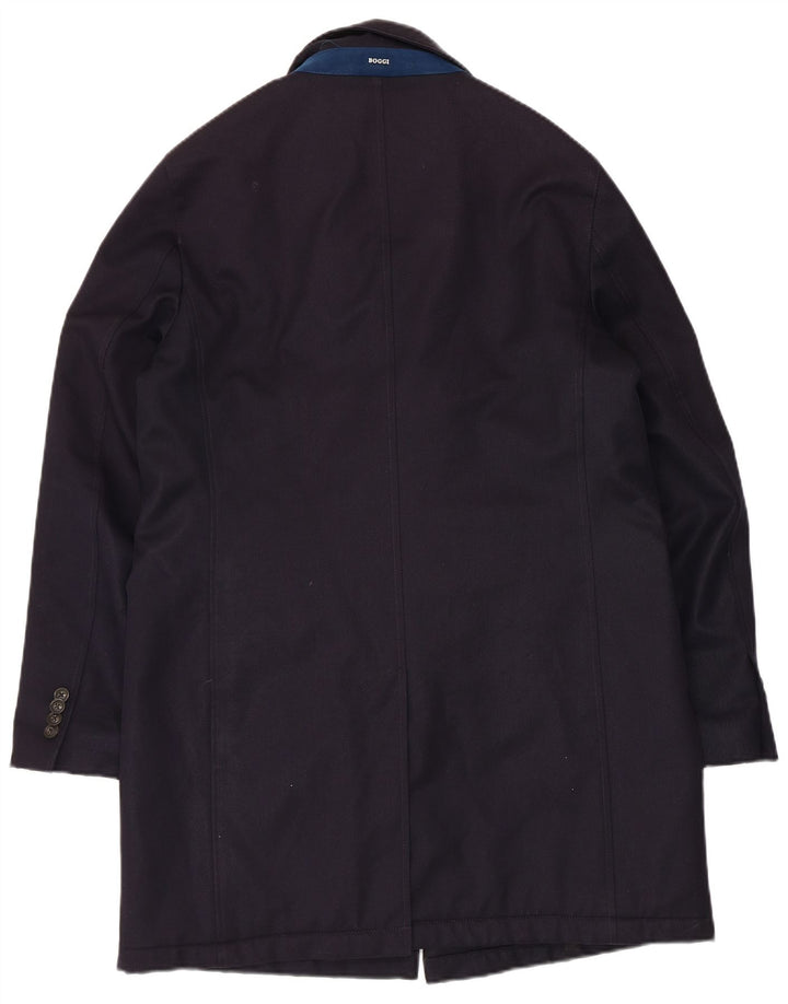 Boggi Pardessus Homme IT 46 Small Bleu Marine Laine