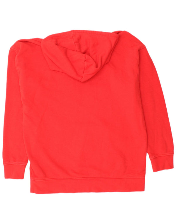 Adidas Pull à capuche graphique pour femme UK 14 Grand coton rouge