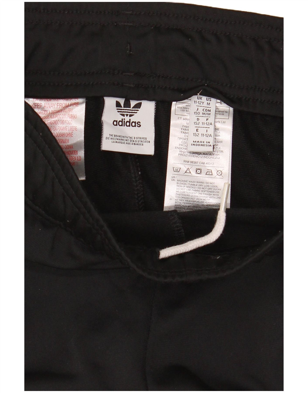 Adidas Pantalon de Survêtement Garçon Joggers 11-12 ans Noir Polyester