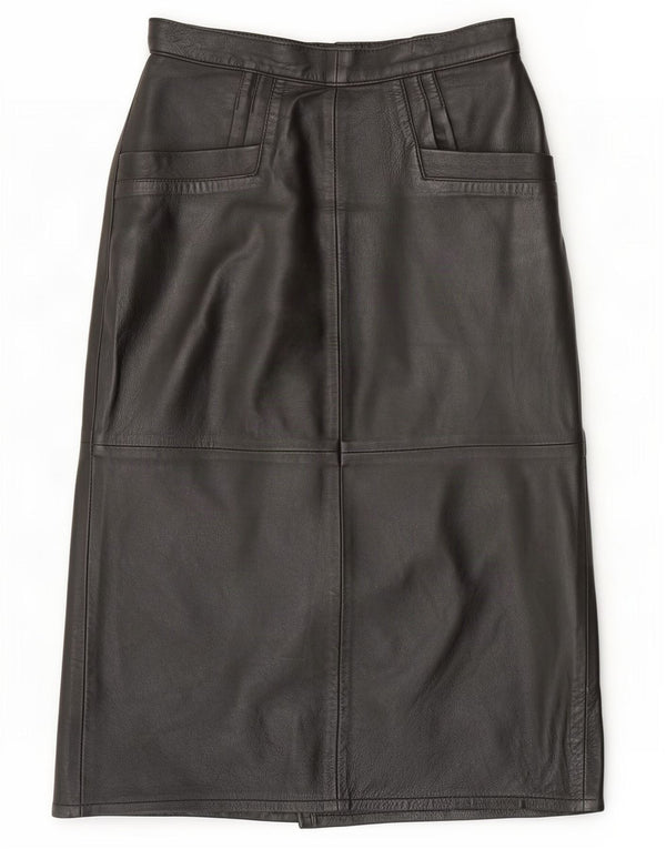 Ruby Jupe en cuir taille haute pour femme EU 38 Medium W28 Noir