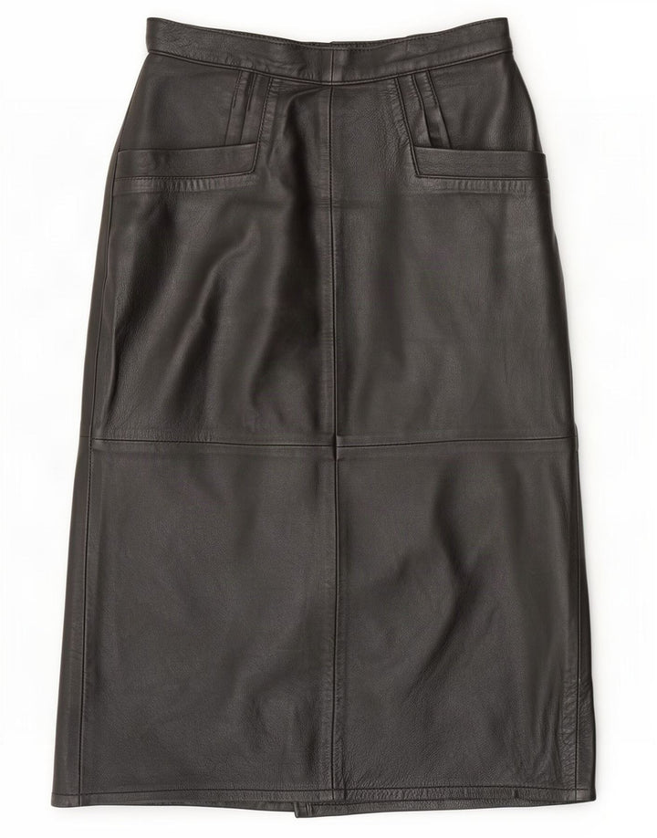 Ruby Jupe en cuir taille haute pour femme EU 38 Medium W28 Noir