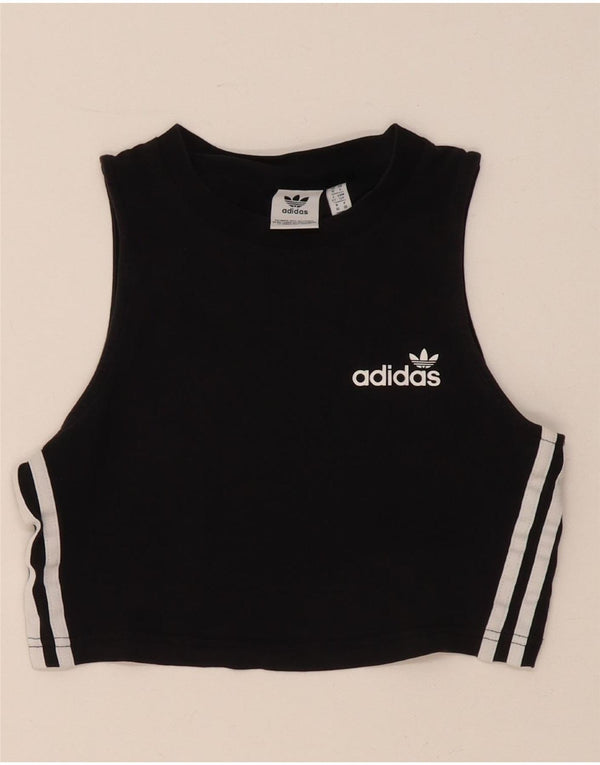 Adidas Débardeur graphique pour femme UK 10 Petit coton noir