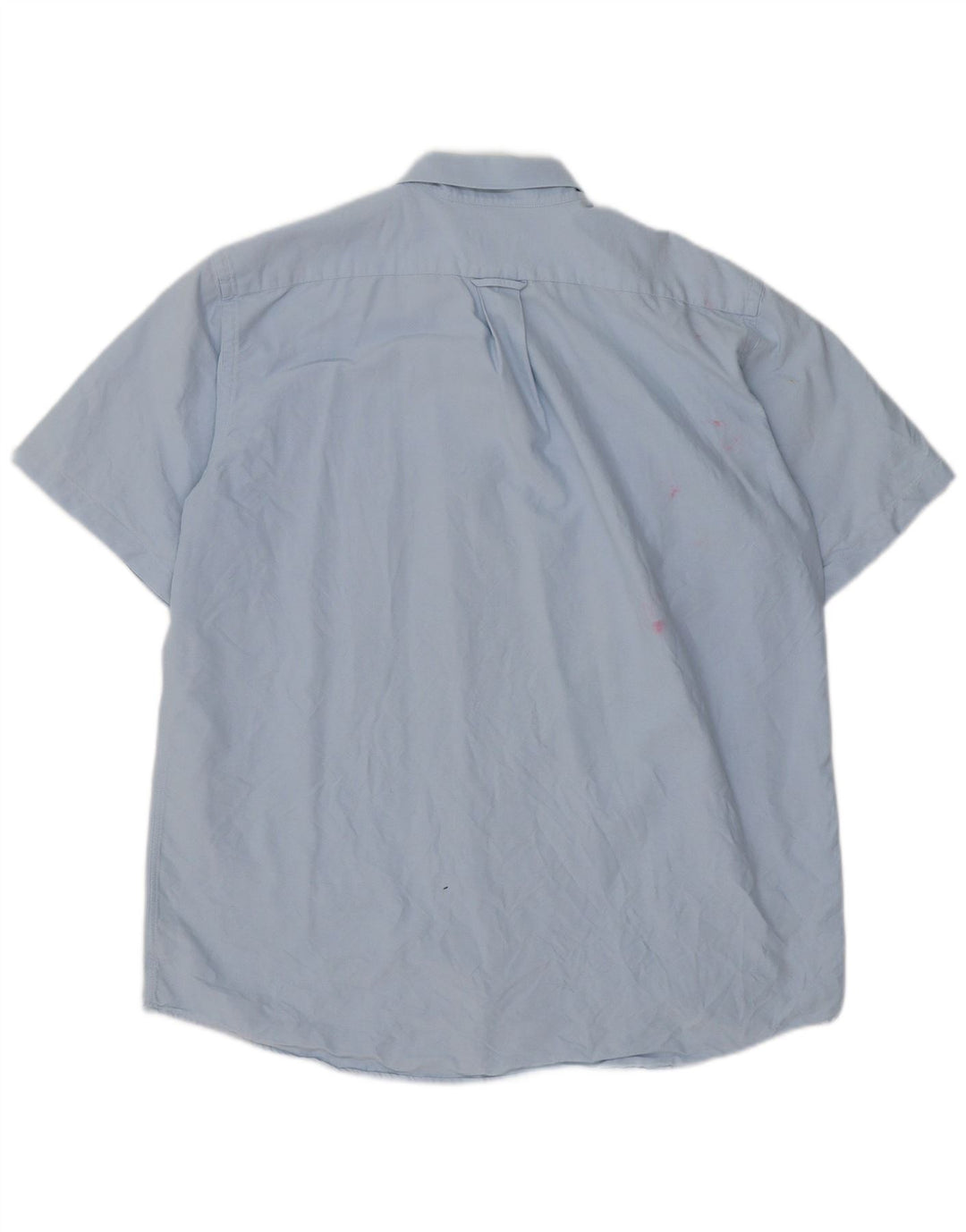 LACOSTE Mens Short Sleeve Shirt Size 42 Large Blue Cotton