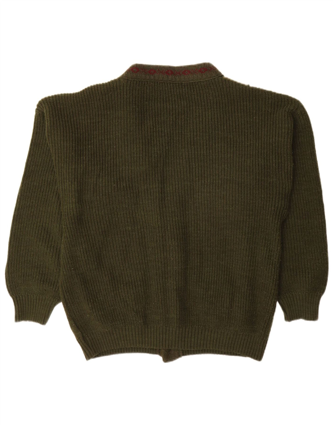 PIMET Pull Cardigan Homme XL Kaki Géométrique