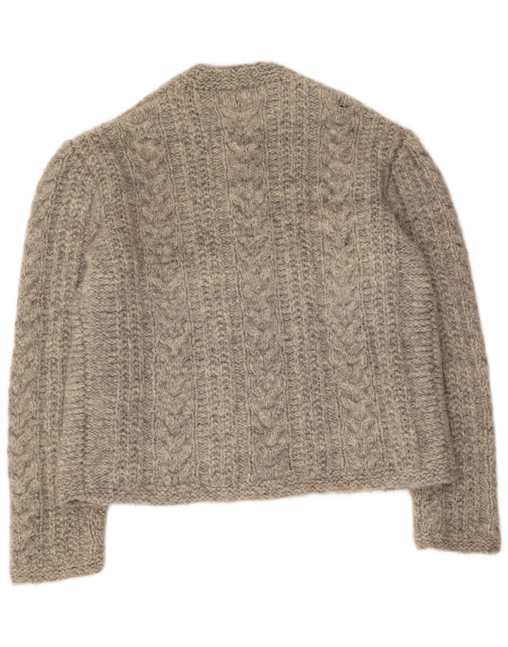 vintage Mens Cardigan Pull Grand Gris