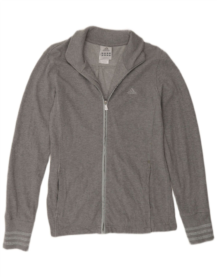 Adidas Veste de survêtement pour femme UK 16 Large Gris Coton