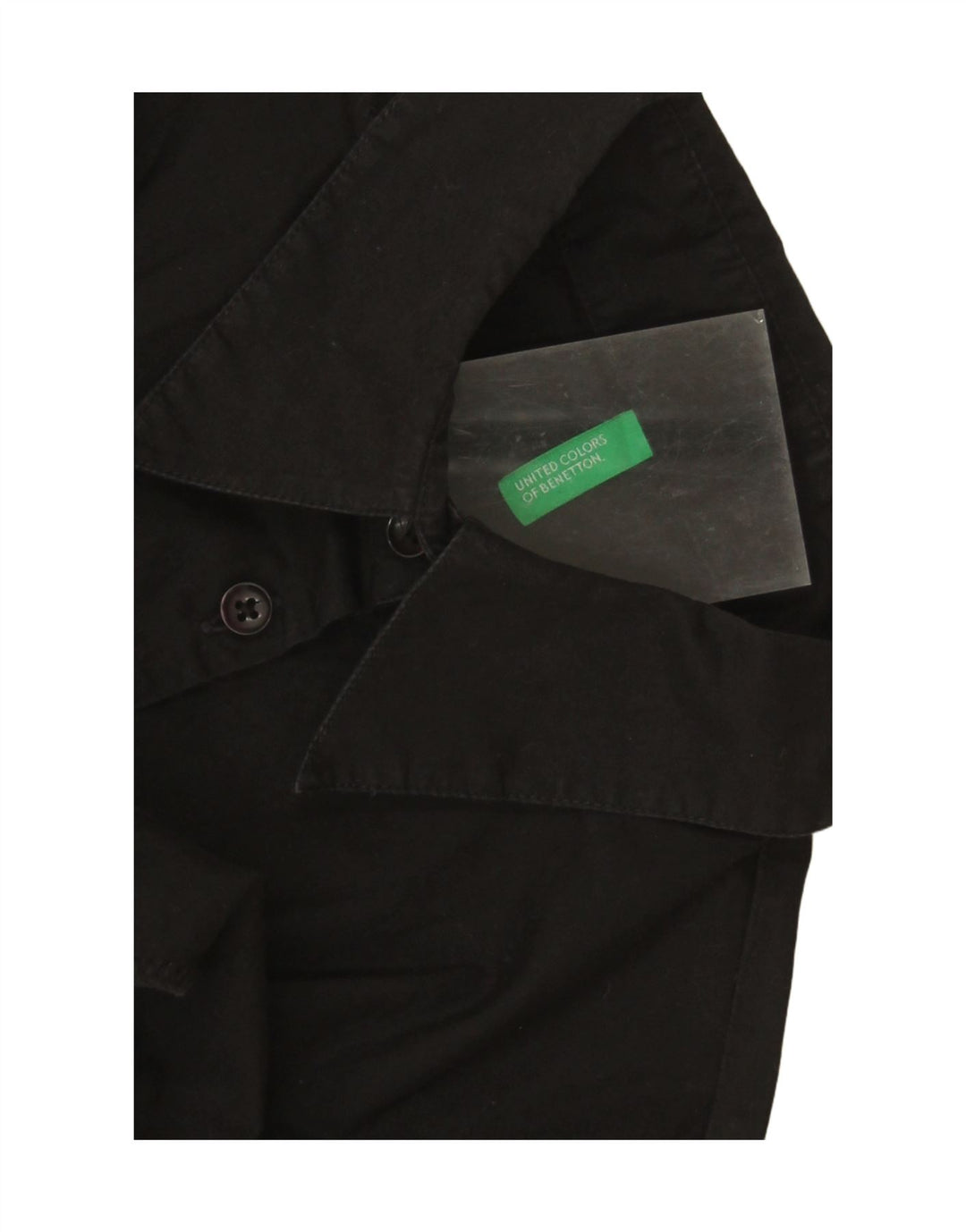 Benetton Body chemise à manches longues pour femme UK 12 noir moyen